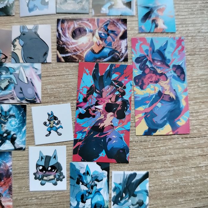 20 matte naklejki stickers Lucario Pokemon
