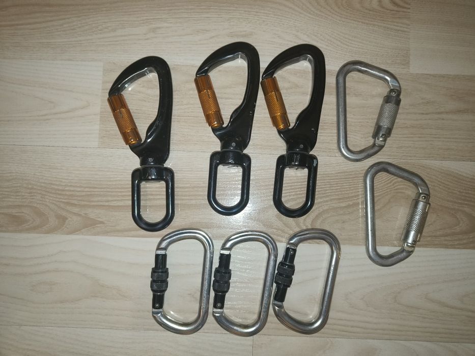 Karabinek Petzl MGO 60, Petzl Grillon.  Do lonży itp.