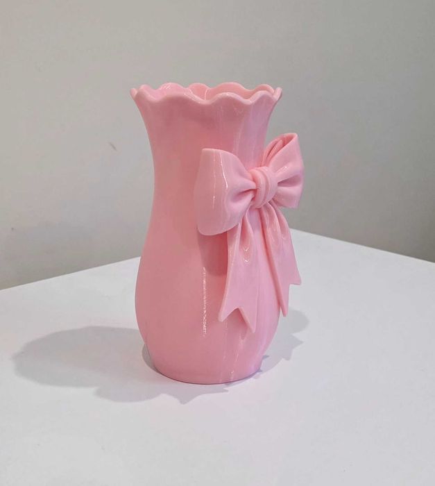 Dekoracyjny wazon z kokardą - różne kolory