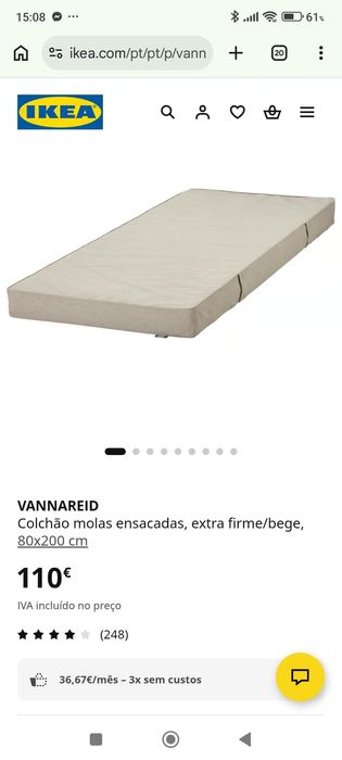 Colchão do IKEA 80x200