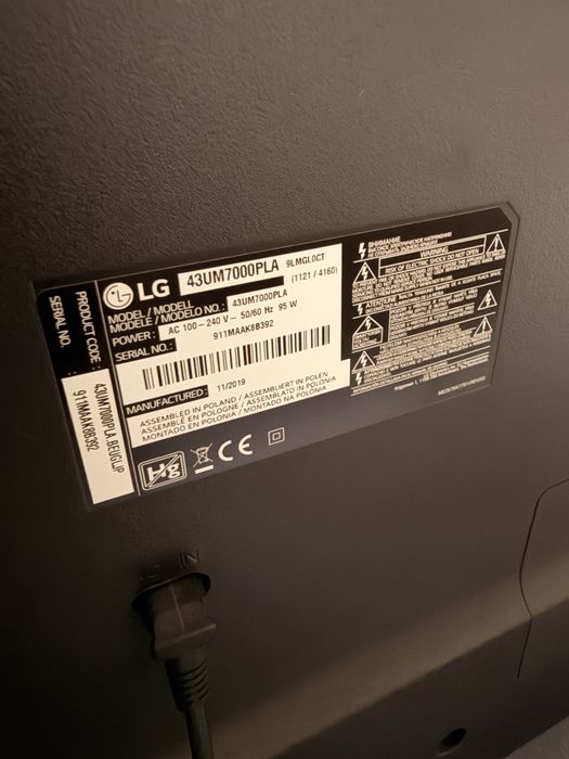 Televisão Smart TV Led marca LG 43'' 4K Ultra HD