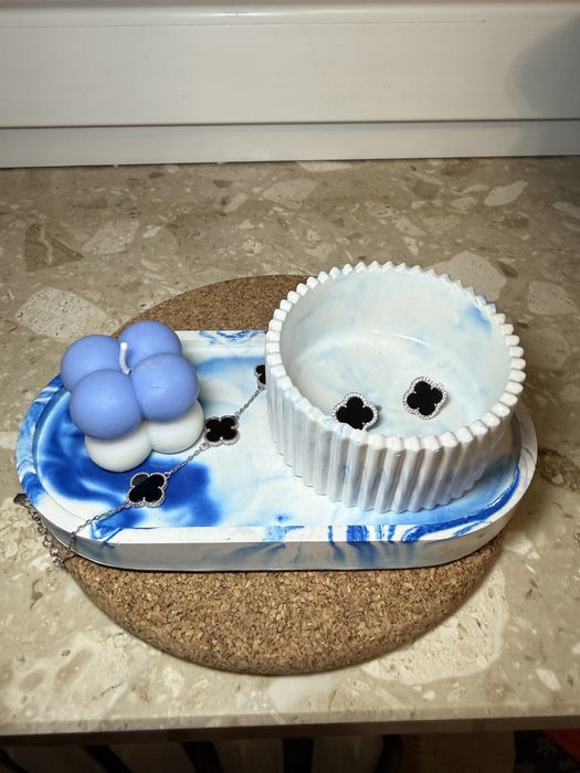 Zestaw dekoracyjny z gipsu  handmade