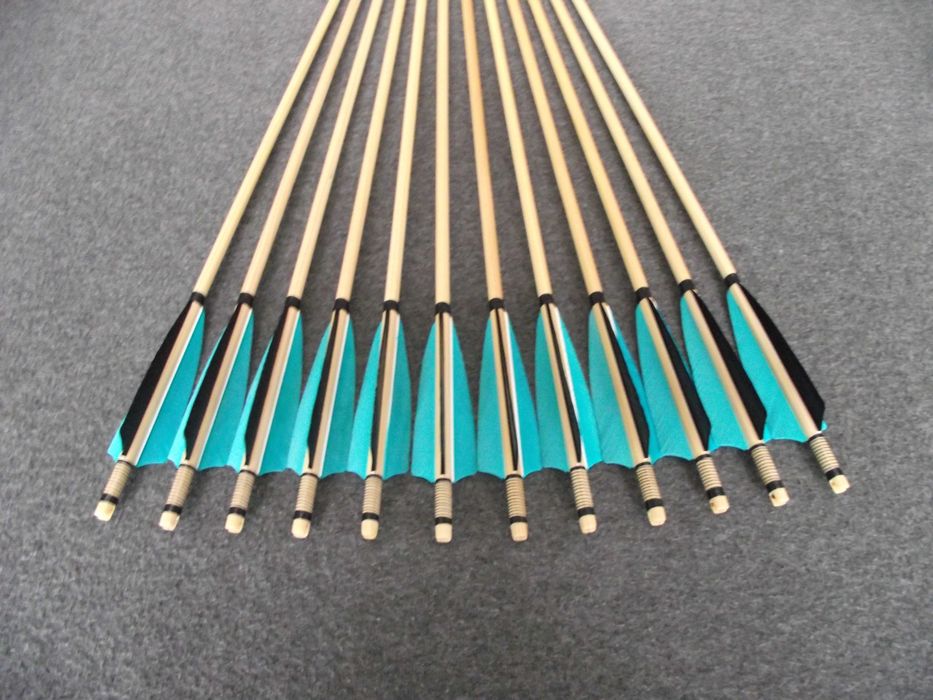 45-50 świerk 29" nr 454 Komplet strzał do łuku strzała drewniana