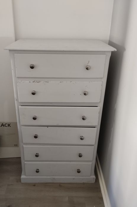 Cómoda cinzento 6 gavetas