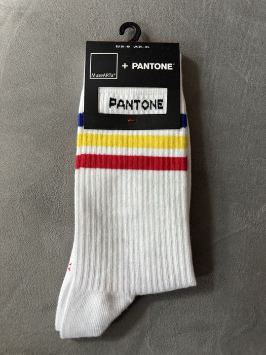 Oryginalne Wysokie Skarpety Męskie w Paski Musearta Pantone 36/40