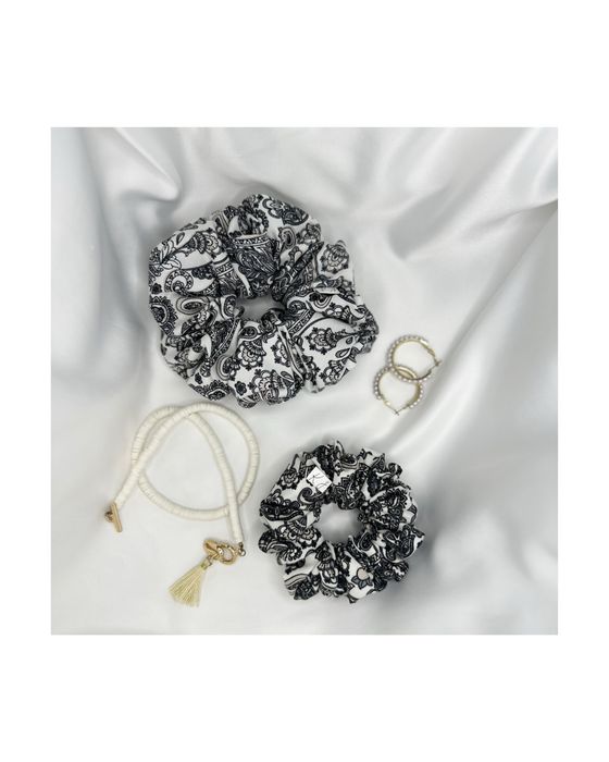 Scrunchie Handmade - Zestaw 2 gumek - Ręcznie szyte - Lovely