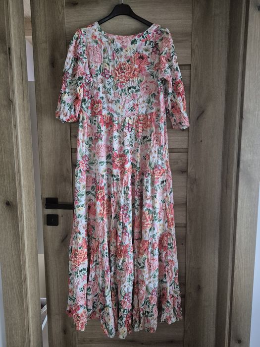 Naree sukienka Tropea Peonies kwiaty maxi S