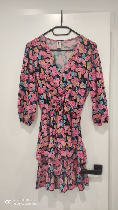 Sukienka róże kwiaty e-lili damska m l