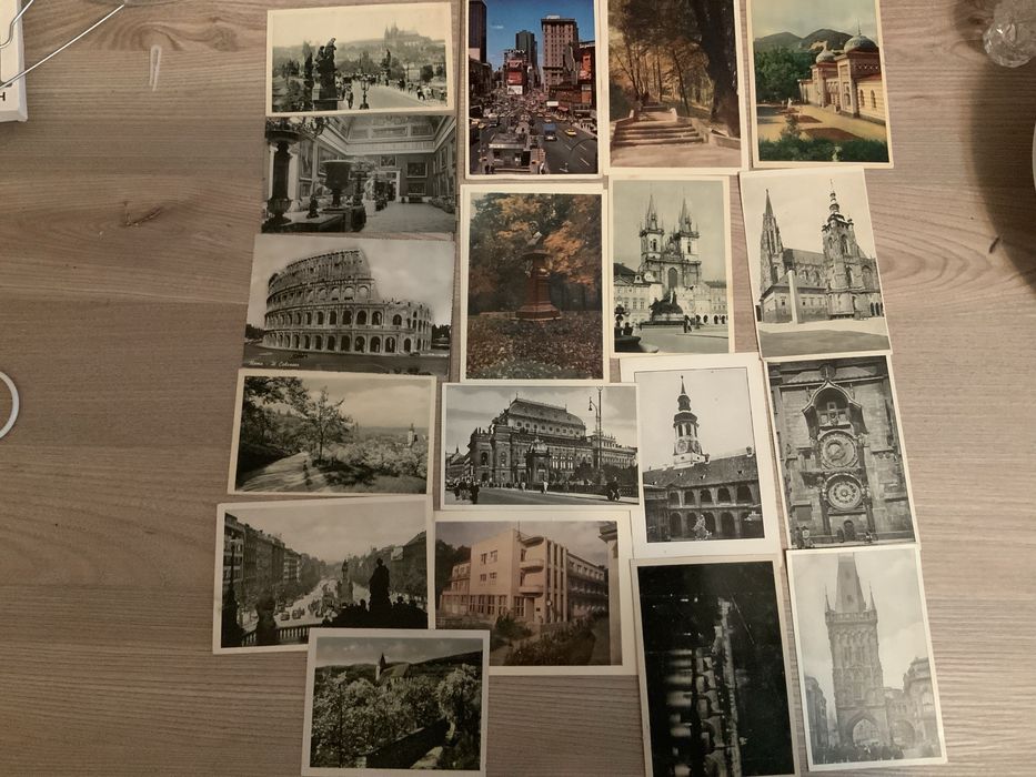 Письма треугольник, старинные открытки ,фото Киева, удостоверения