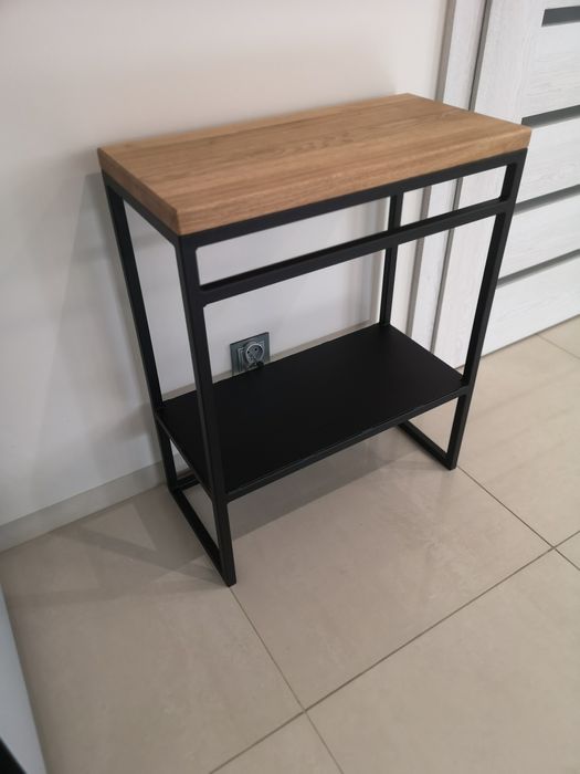 Toaletka, konsola loft, industrial, lity dąb