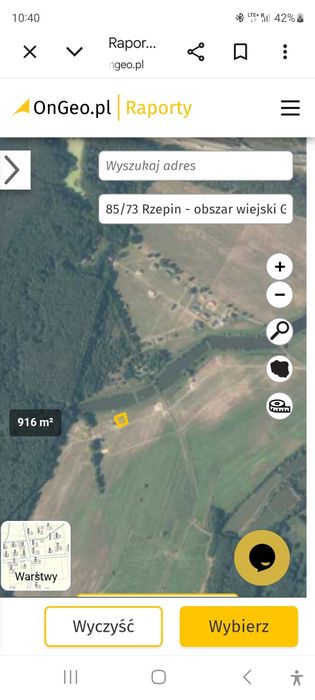 Działka budowlana przy lesie - 25 km od niemieckiej granicy Słubice/Świecko