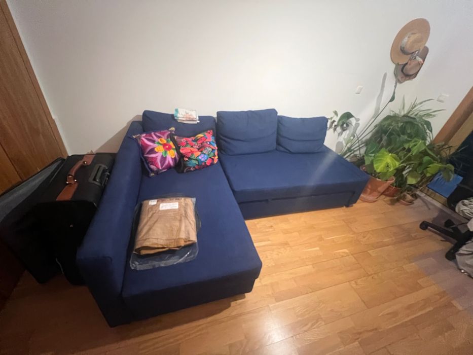 Sofá cama friheten azul