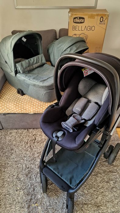 Carrinho 3 em 1 + Base Isofix + Chicco Lullaglide + OFERTAS