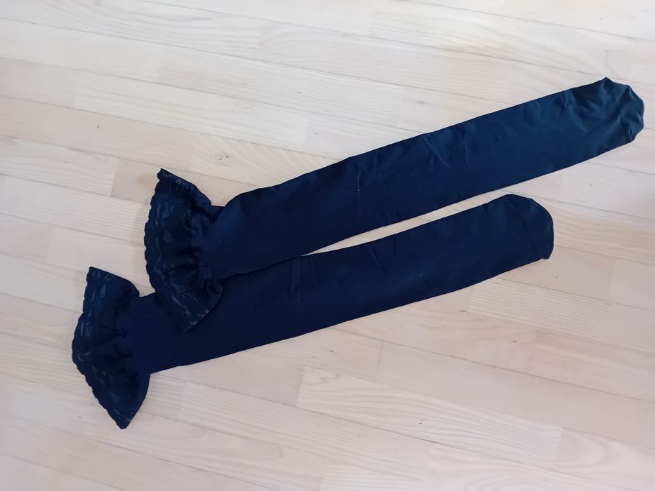 Pończochy damskie czarne samonośne