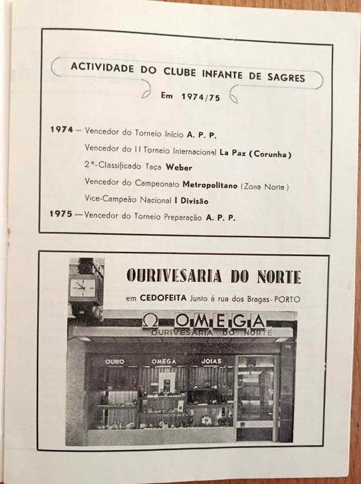Hóquei em patins . festa de homenagem a Américo Rendeiro - 8.março.1975