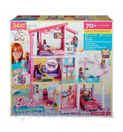 Дом мечты барби домик c горкой лифтом бассейном Barbie fhy73 gnh53