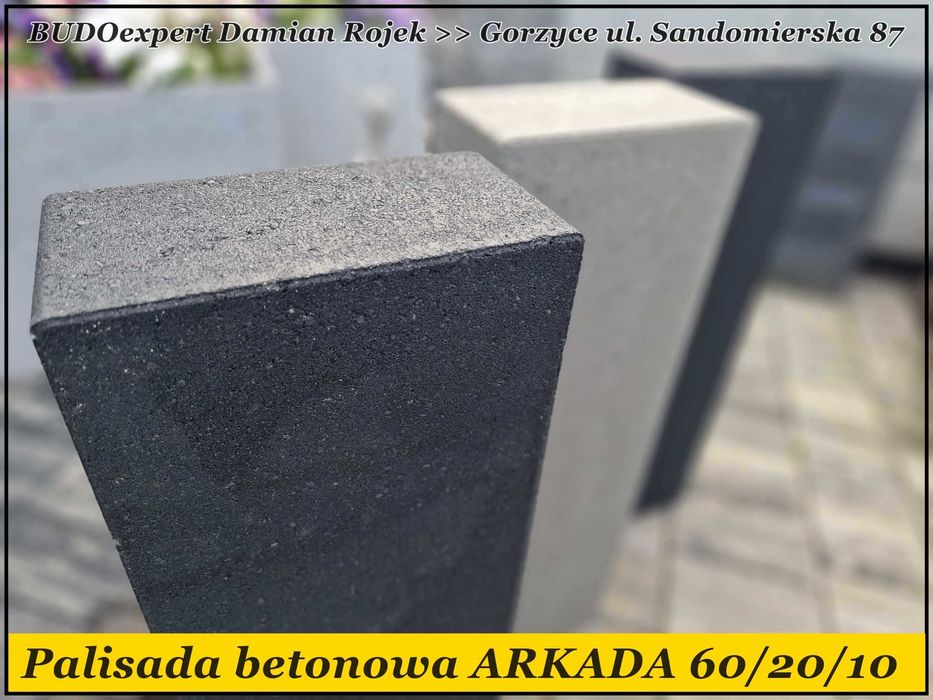 Palisada betonowa ARKADA 40/60/80 jak hestra GRAFIT SZARA Kurier HIT!