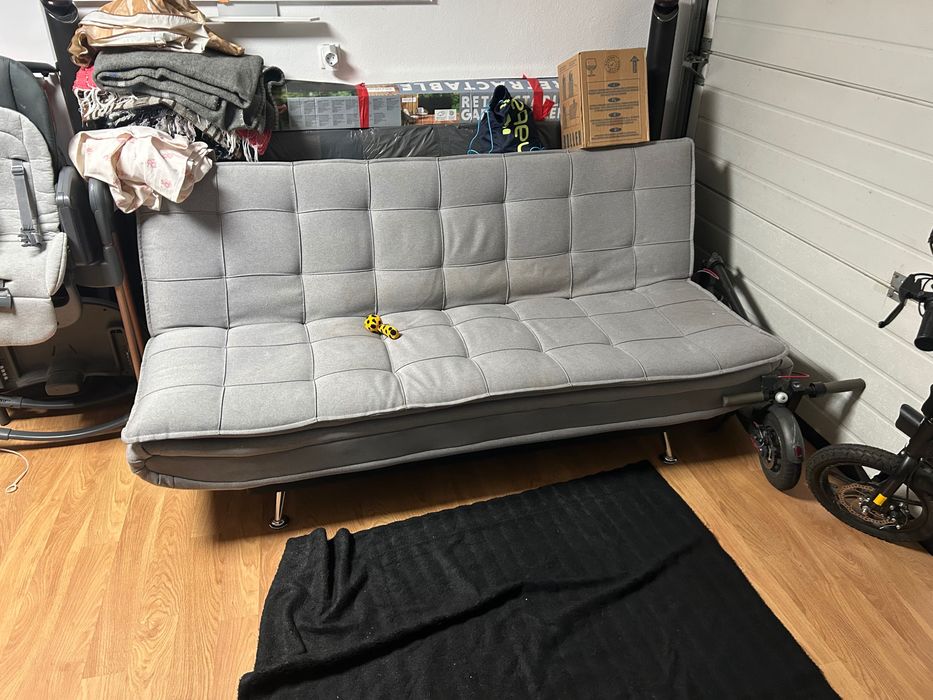 Sofá cama cor cinza Wilian conforama