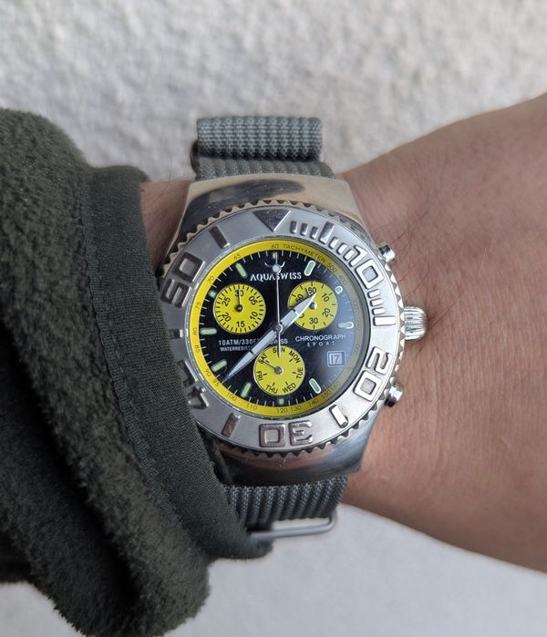 Годинник AquaSwiss Chronograph швейцарський чоловічий