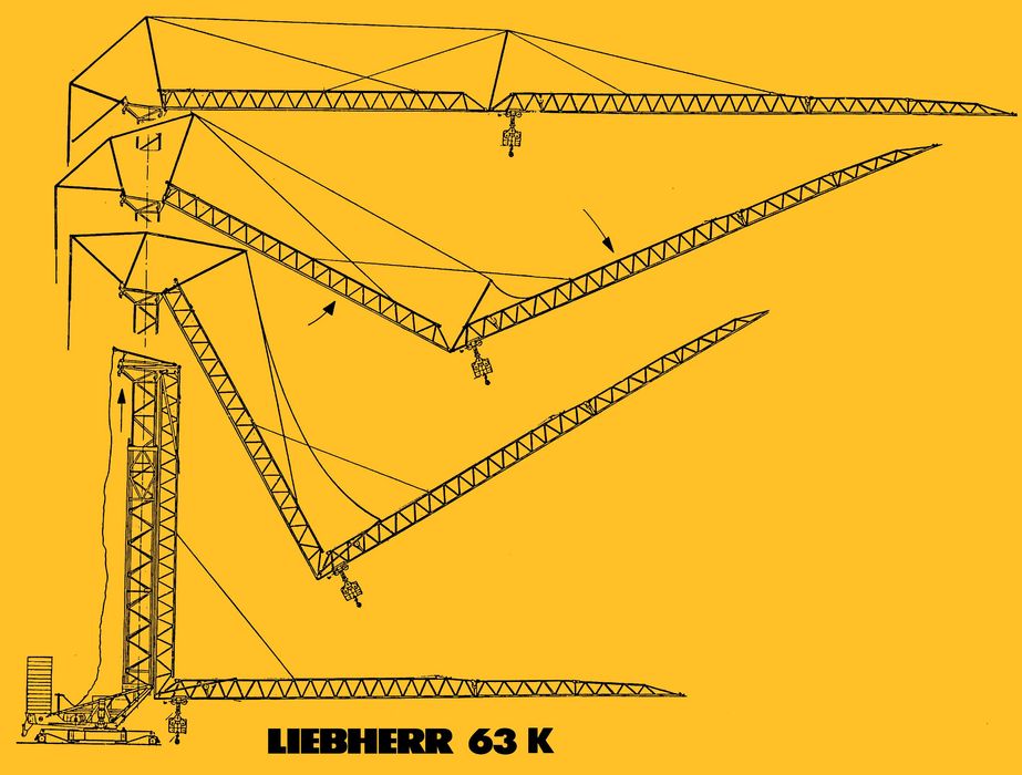 Баштовий будівельний кран Liebherr 63 K самомонтуємий 6 т