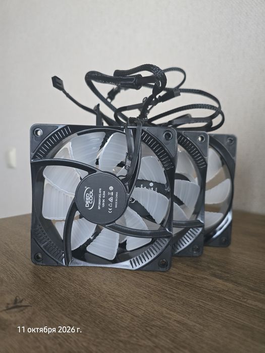 Комплект вентиляторів DeepCool RF120 RGB 120 мм — 3 шт.