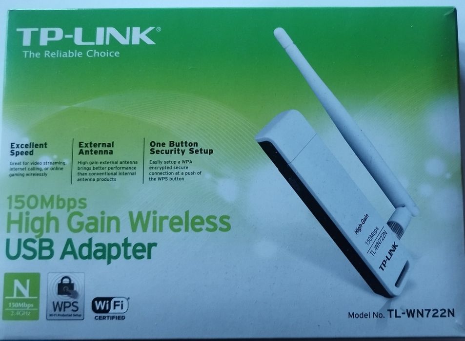 TP-Link TL-WN722N (802.11 b/g/n 150Mb/s


TP-Link TL-WN722N (802.11