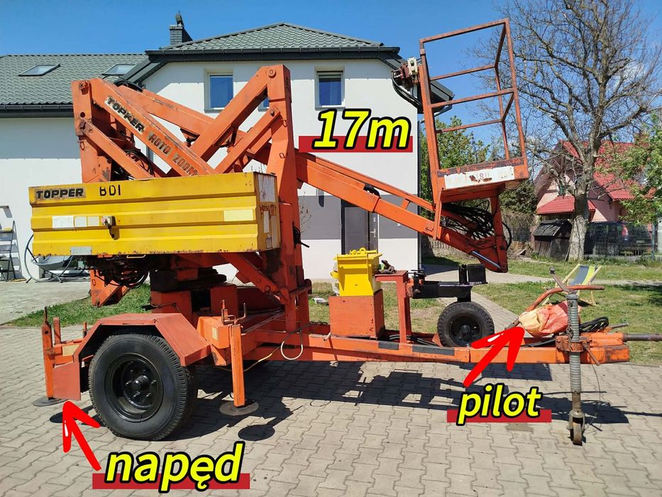 Nifty 17m Topper Roto Zoom Boom 17FD Elektryczna Samojezdna Zwyżka Platforma Robocza podnośnik koszowy  Film Świetny Stan Pracuje Super Oryginalne Malowanie Solidna