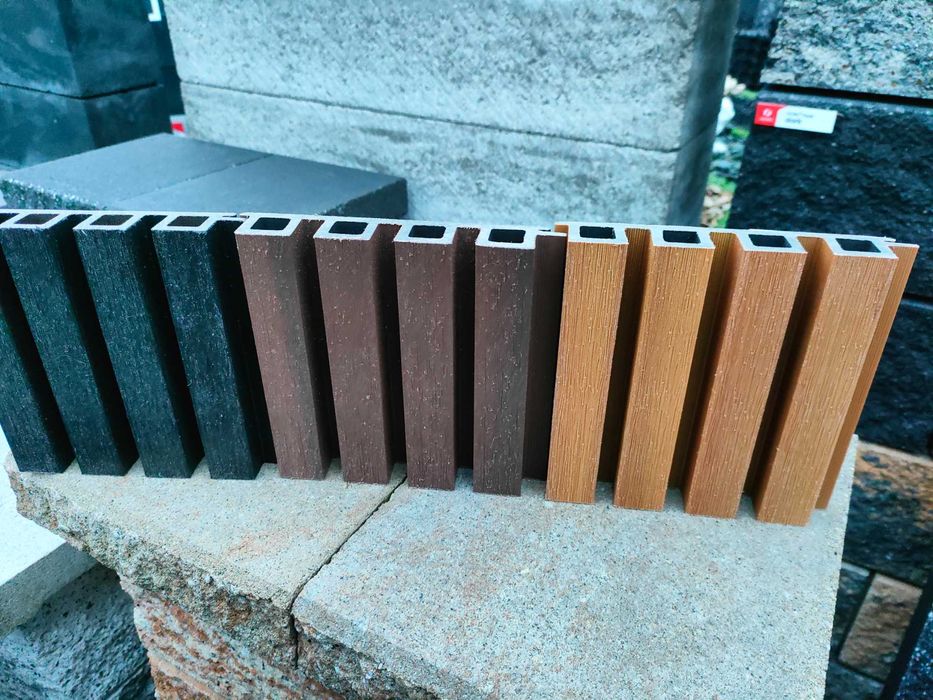 Lamele lamel elewacja elewacje kompozyt deski kompozytowe drewno