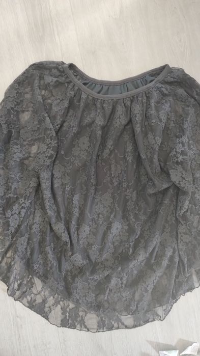 Bluzka szara koronka nietoperz uniwersalna