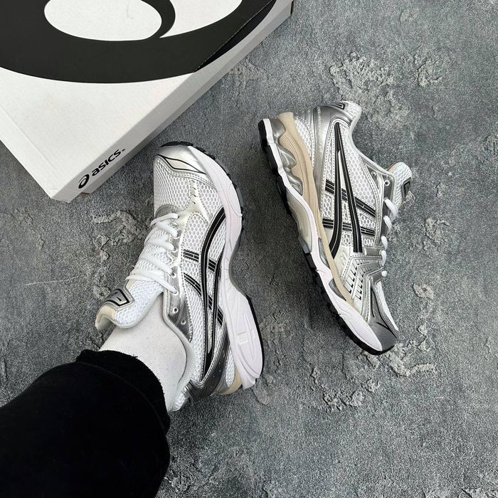 Кросівки Кроссовки Asics Gel-Kayano 14 White Midnight Серебрянный Срібний Кросовки демісезон