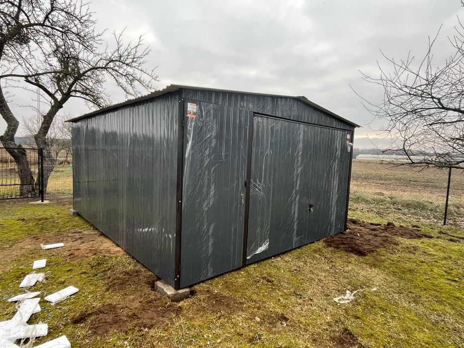 Garaż Blaszany 4x5 Dach dwuspadowy