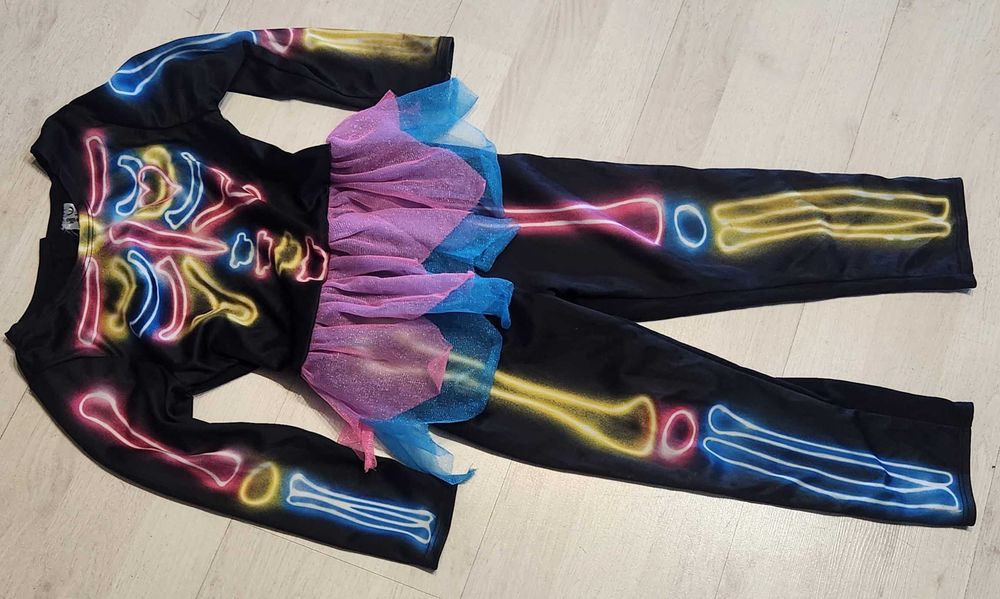 strój wampirzyca wampirka kościotrup szkieletor halloween 221