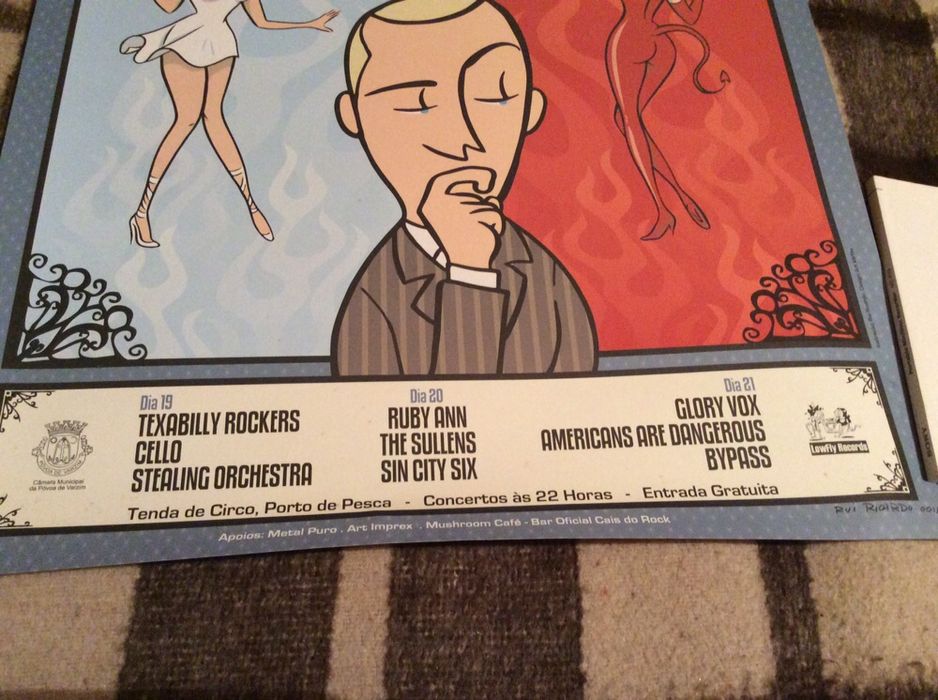 Poster Cais do Rock Edição Limitada Ilustração Rui Ricardo