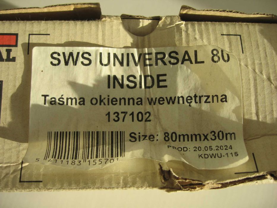 taśma okienna wewnętrzna SWS Universal 80 Saudal ciepły montaż