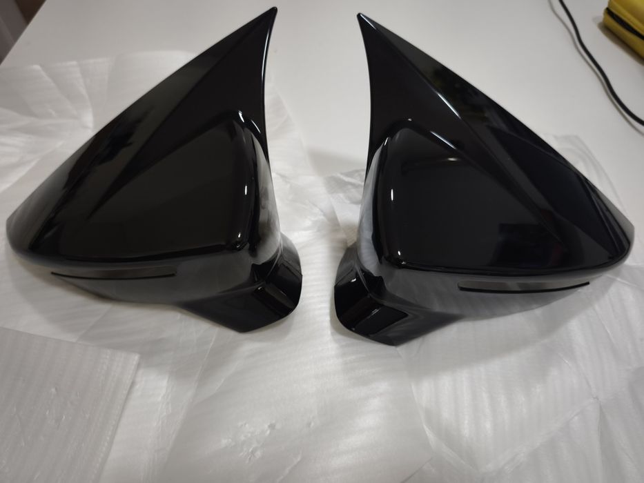 Capas espelhos SEAT Leon 5F mk3, Ibiza 6F mk5 preto brilhante - novas