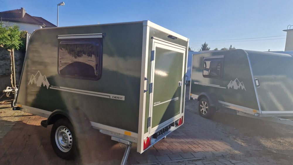 Microcamp mini przyczepa kempingowa transportowa teardrop