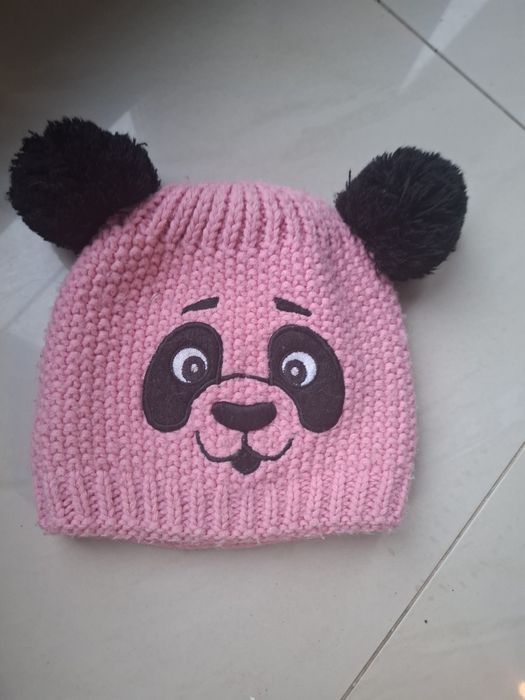 Ciepła czapka dla dziewczynki Miś panda Elison 3/5 lat