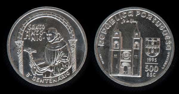 Moeda 500 Escudos PRATA 1995 - SANTO ANTÓNIO