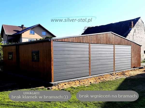 Garaż blaszany 11x7 wzmocniony profilem zamkniętym Silver-Stal