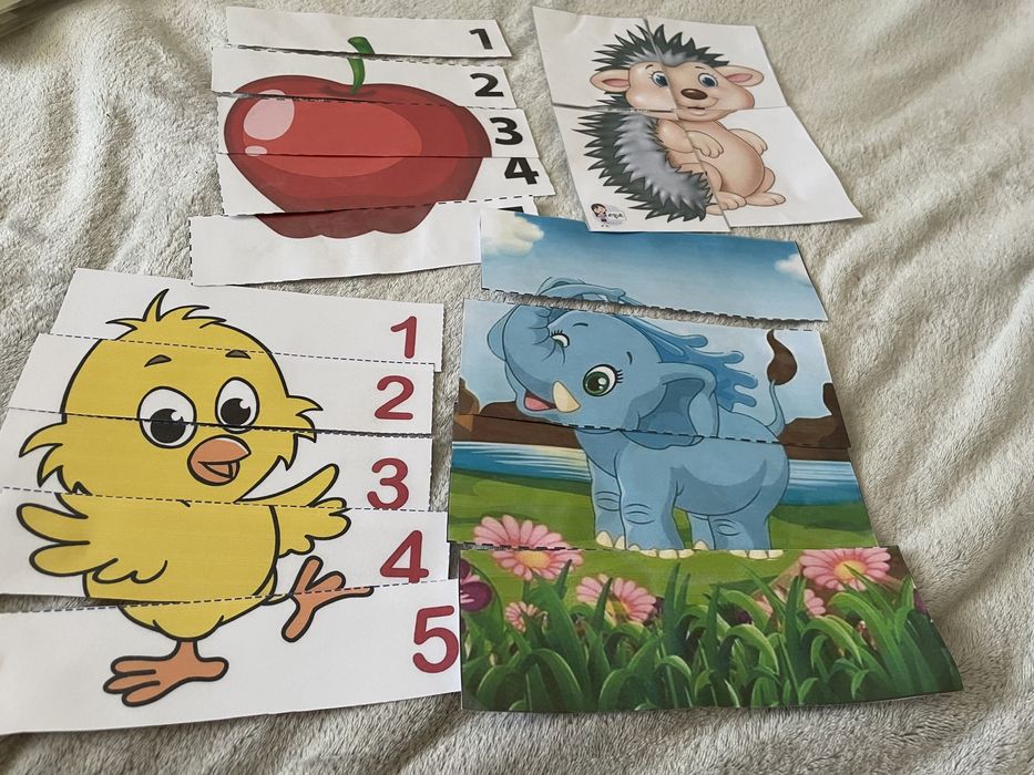 Ігри на липучках, пазли половинки