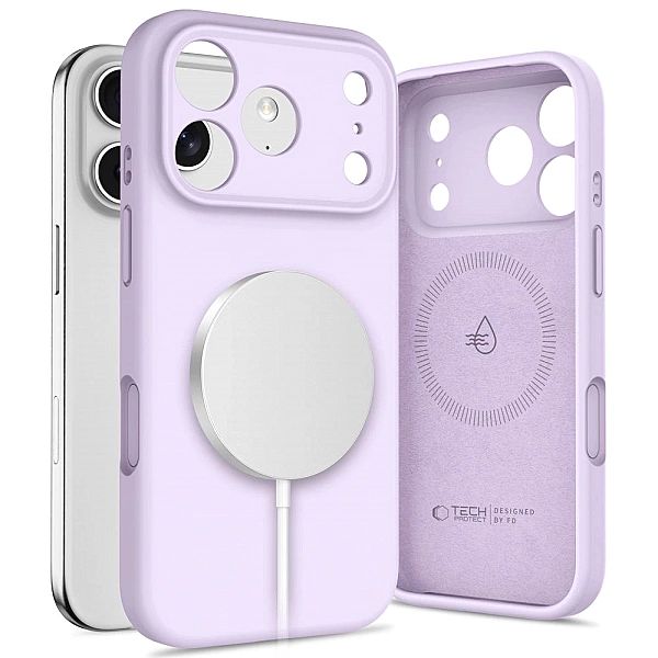 Etui Tech-Protect Silicone MagSafe na iPhone 17 Pro Max - fioletowe