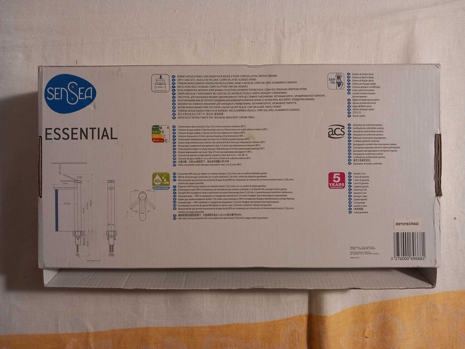 Torneira de Cano Alto Sensea essential
