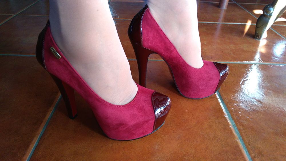 Sapatos salto alto bordeaux Samelli 36