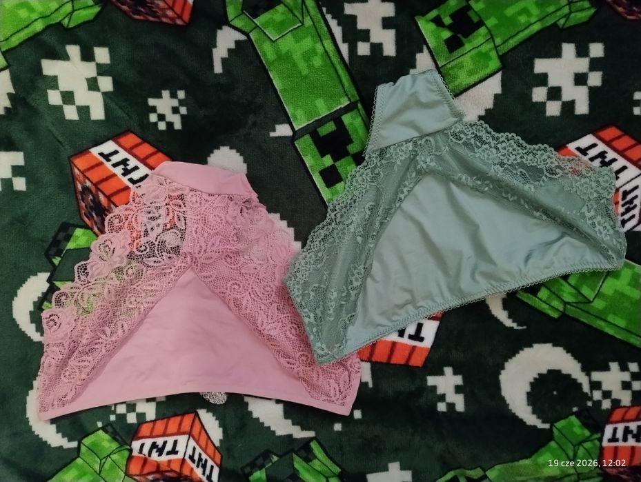 2 pary majtek z koronką Janina curved 46