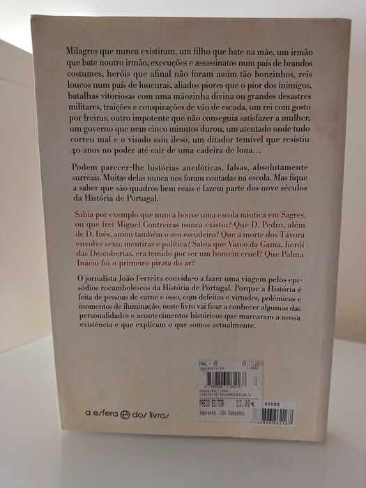 NOVO PREÇO - Histórias Rocambolescas da História de Portugal (como nov