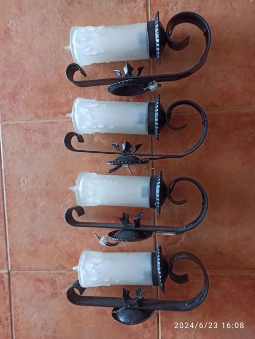 Conjunto 4 apliques de parede