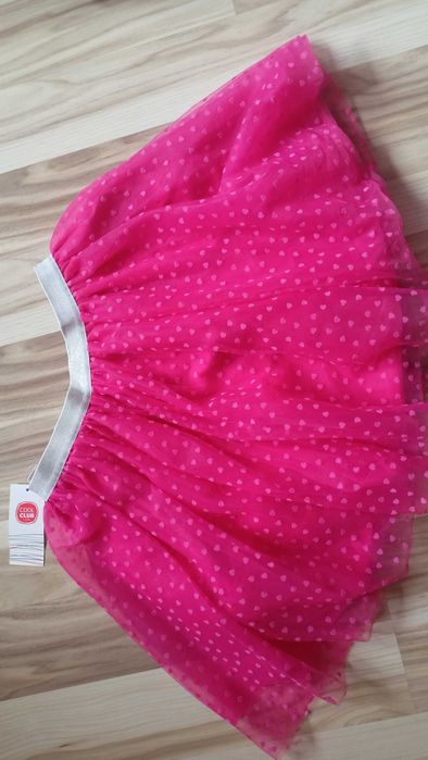 nowa spódniczka w serca cool club tiulowa 140 fuksja