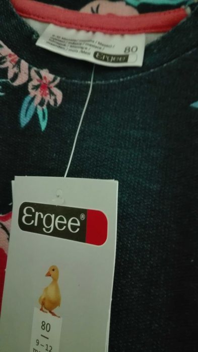 Bluzeczka bawełniana firmy Ergee roz 80 (9-12 m-cy) NOWA z metką.
