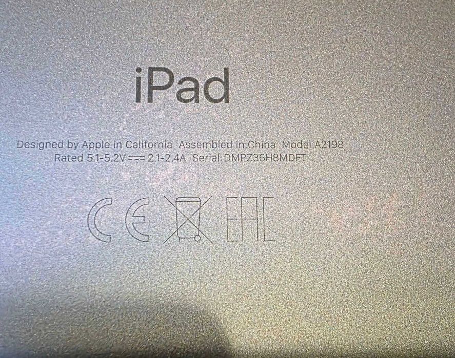 Tablet Apple Ipad 7 generacji A2198 10,2", LTE Cellular