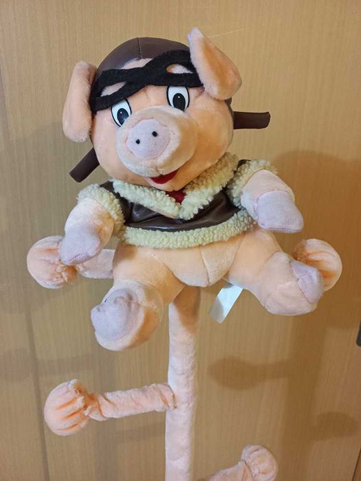 Bengaleiro Vertical Peluche Porquinho Rosa